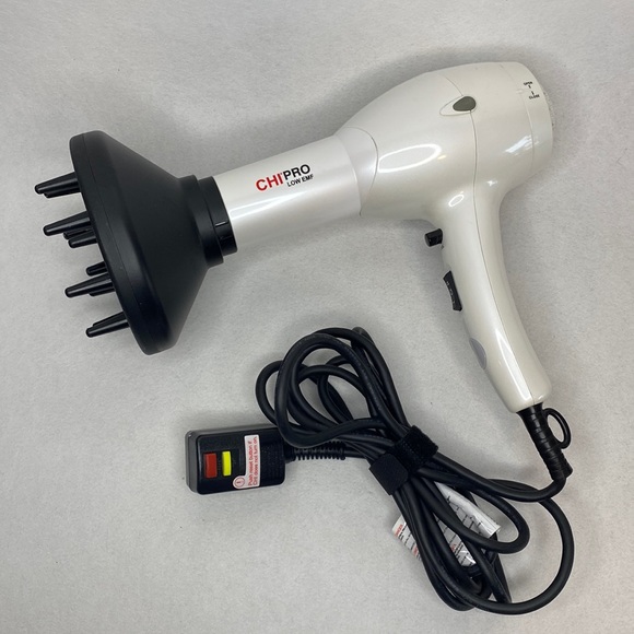 CHI Hair Chi Professional Low Emf Hair Dryer With Diffuser Pearl
